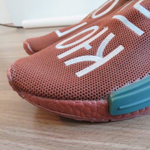 PHARRELL X ADIDAS NDM Hu Human Race Chocolate Sneaker Shoes - Men's Size US 7.5 - Picture 10 of 15